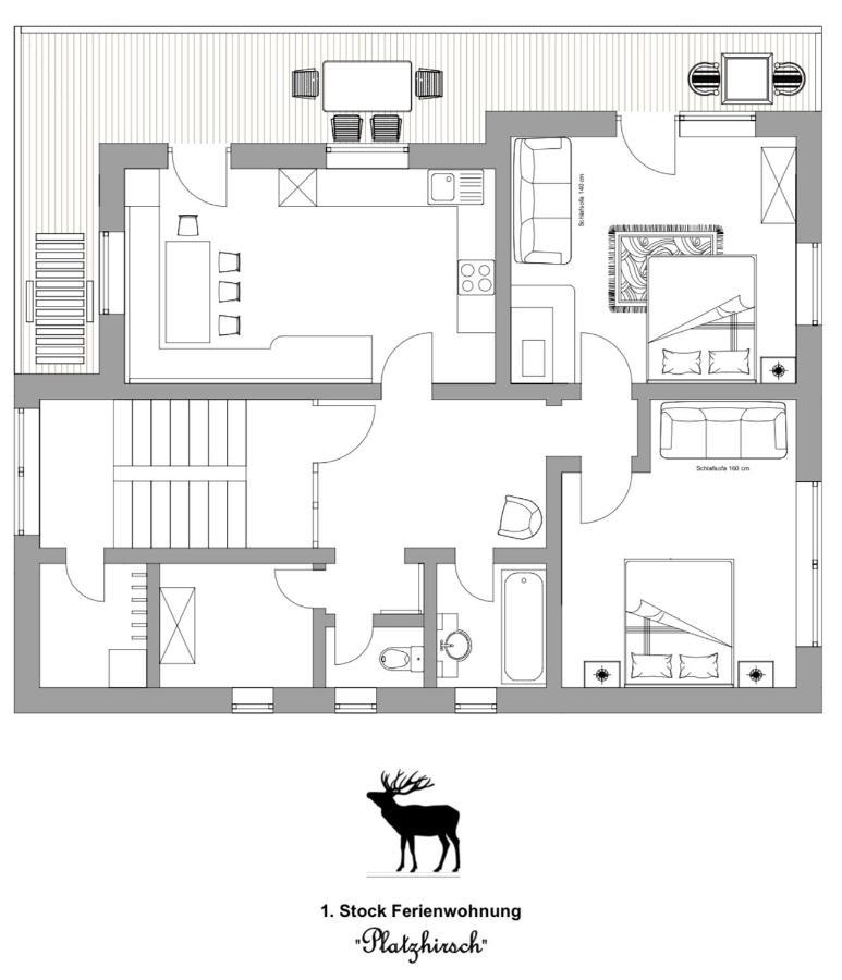 Ferienwohnung Platzhirsch Panorama View Balkon, Gartensauna, Garten, Grillplatz シュトゥンム エクステリア 写真
